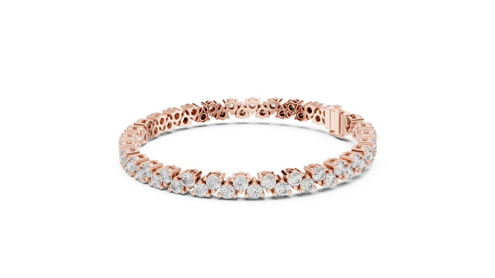 Luxurious Lab-Grown Diamond Tennis Bracelet in 14K/18K Rose Gold