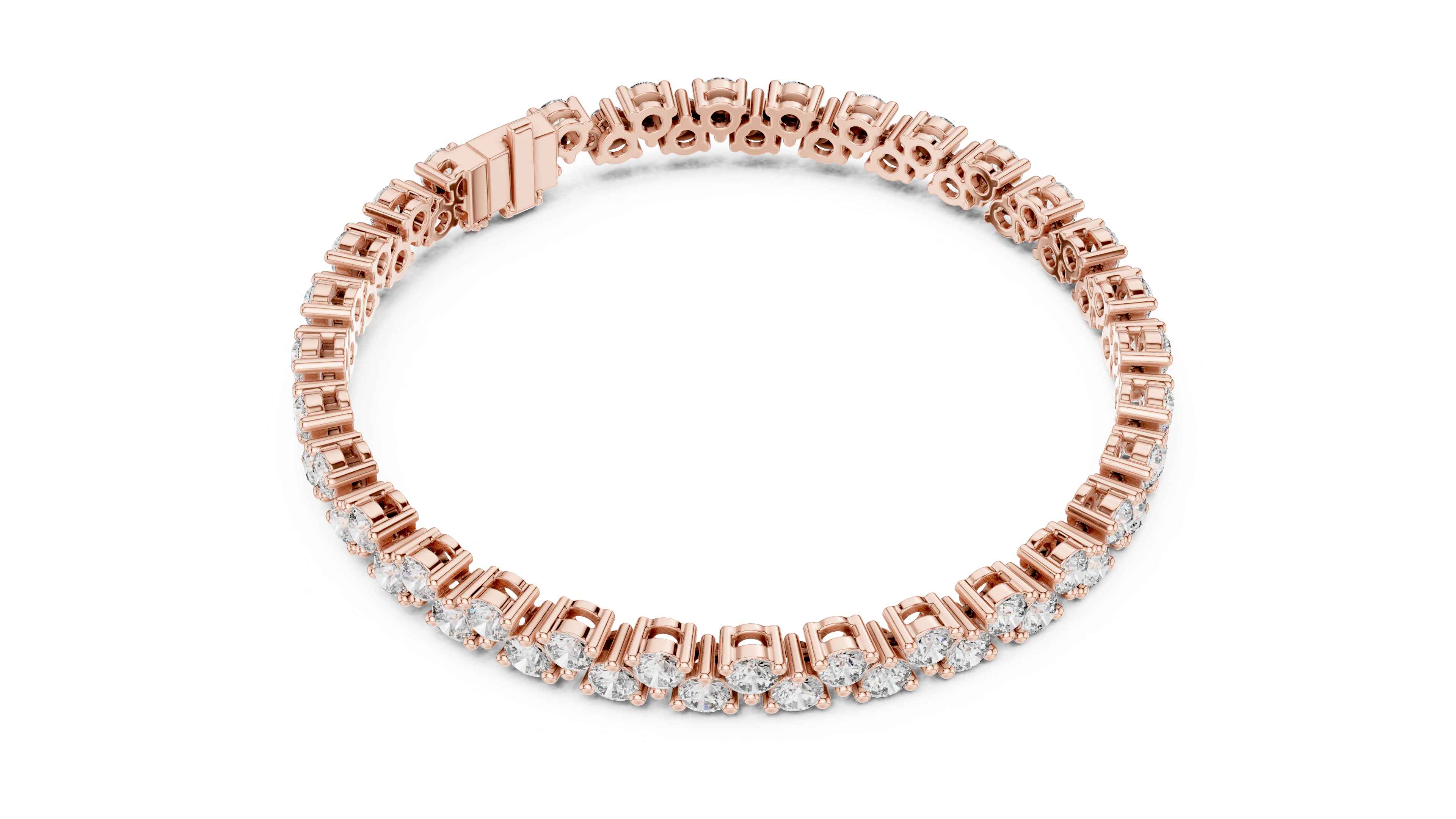 Luxurious Lab-Grown Diamond Tennis Bracelet in 14K/18K Rose Gold
