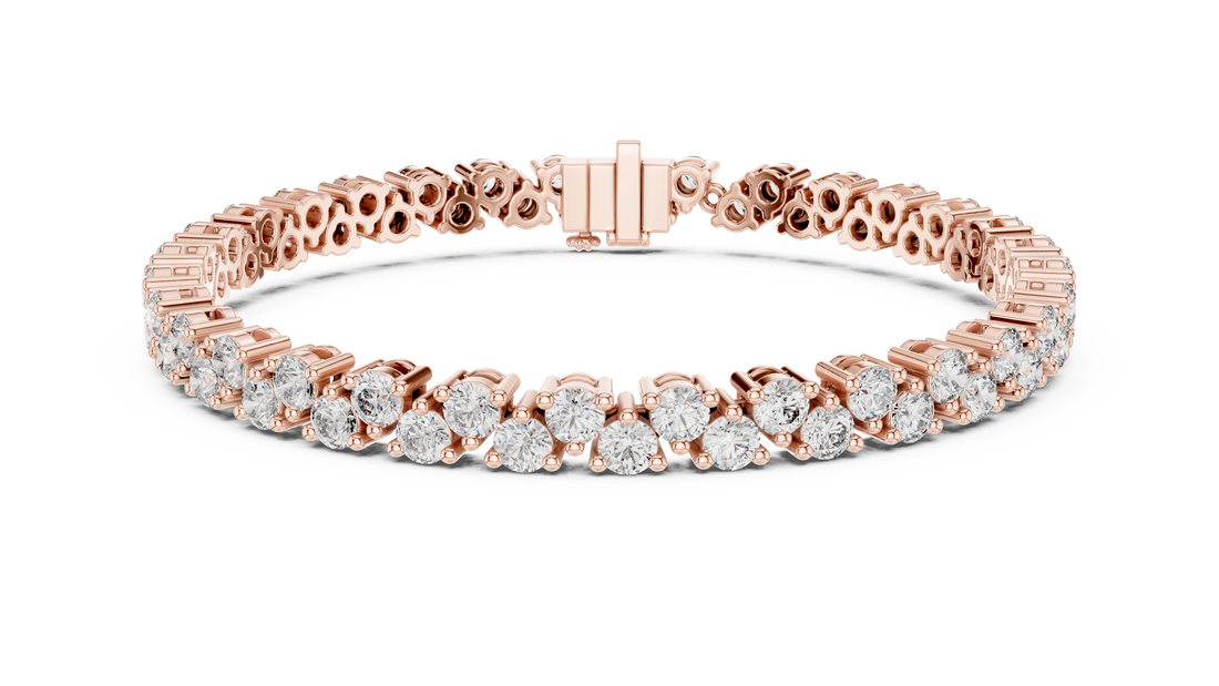 Luxurious Lab-Grown Diamond Tennis Bracelet in 14K/18K Rose Gold