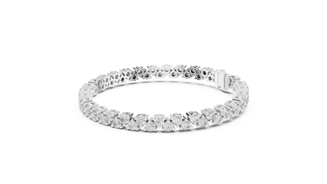 Luxurious Lab-Grown Diamond Tennis Bracelet in 14K/18K Rose Gold