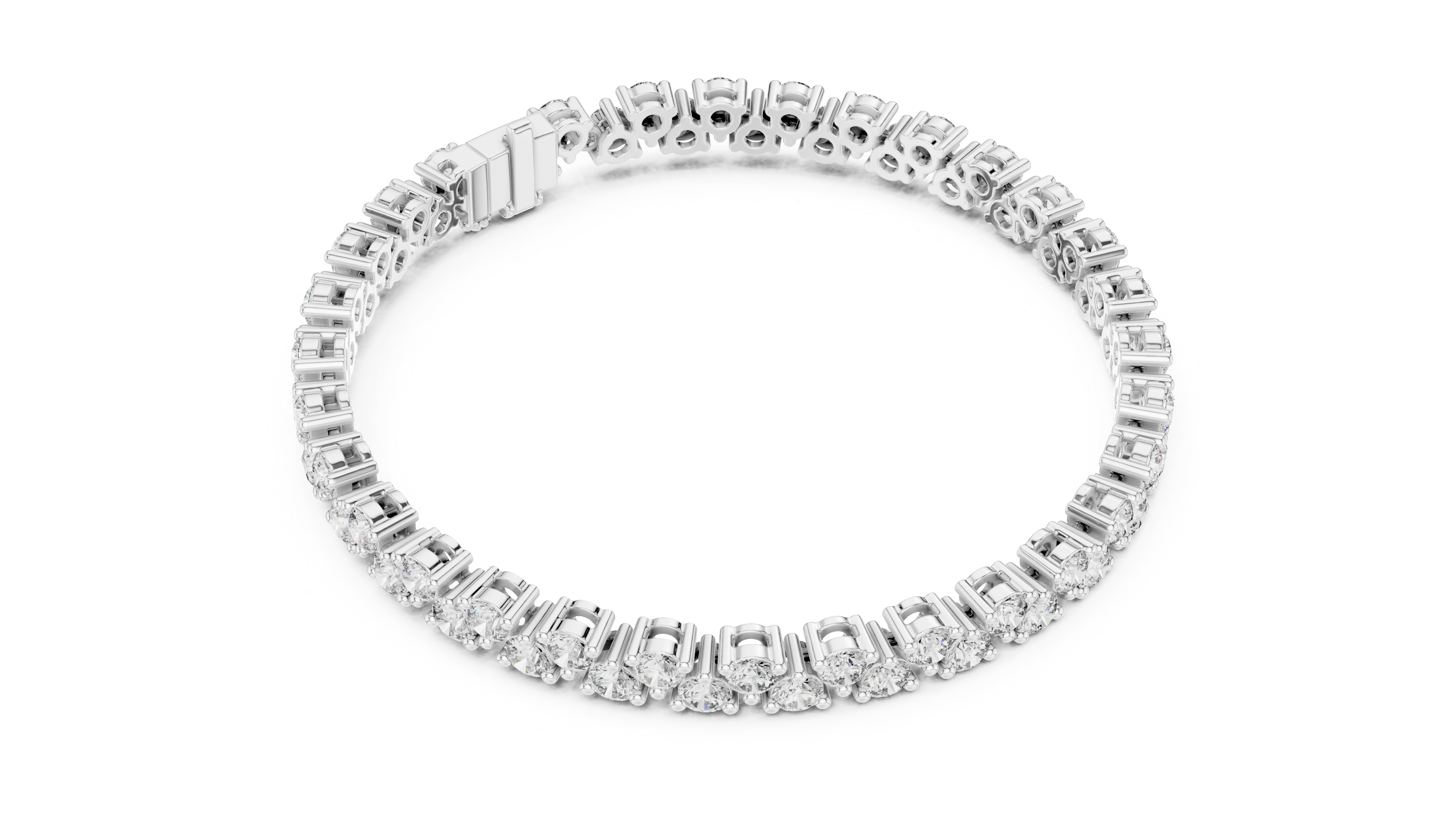 Luxurious Lab-Grown Diamond Tennis Bracelet in 14K/18K Rose Gold