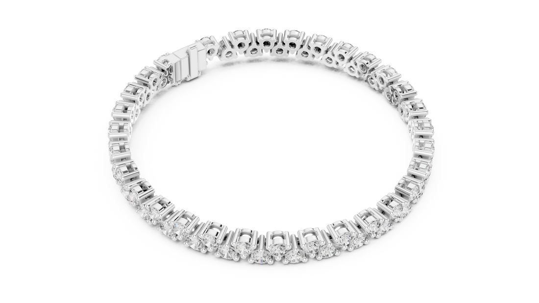 Luxurious Lab-Grown Diamond Tennis Bracelet in 14K/18K Rose Gold