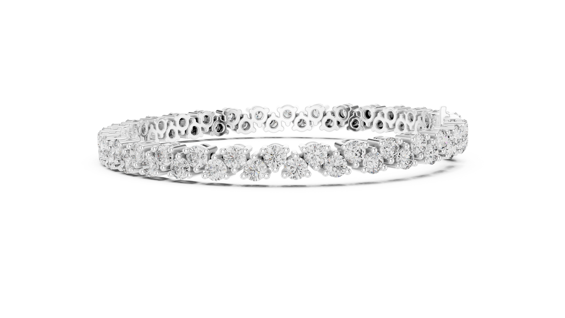 Luxurious Lab-Grown Diamond Tennis Bracelet in 14K/18K Rose Gold