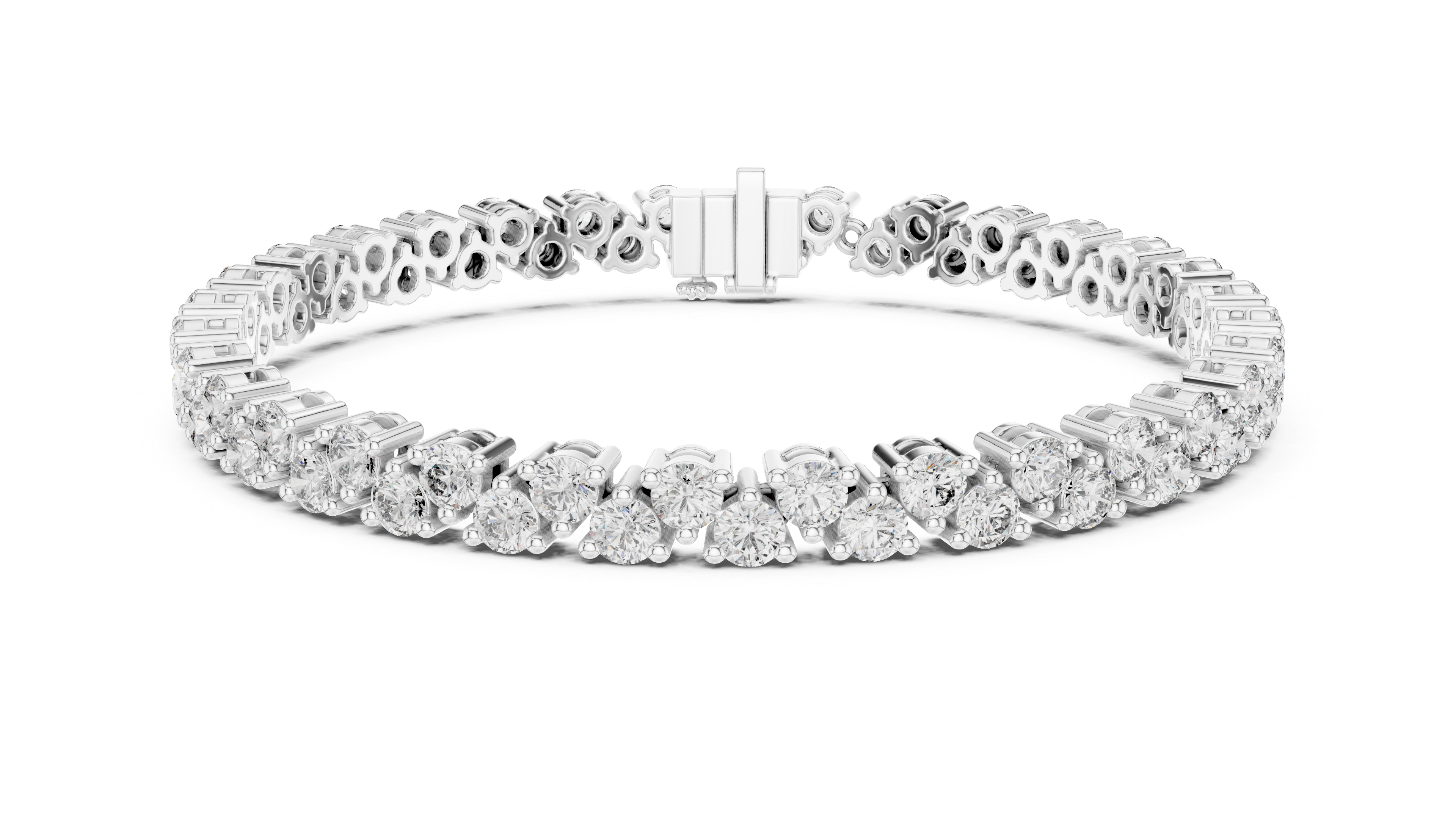 Luxurious Lab-Grown Diamond Tennis Bracelet in 14K/18K Rose Gold