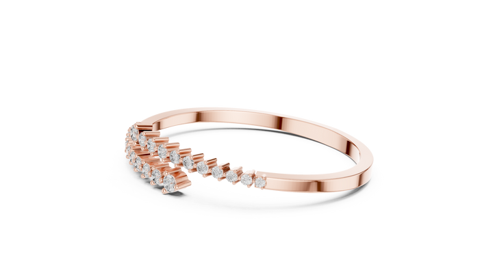 Heart Motif Lab-Grown Diamond Bracelet in 14K/18K Rose Gold
