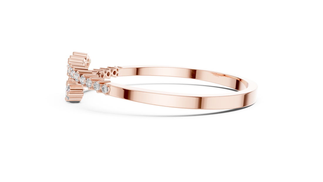 Heart Motif Lab-Grown Diamond Bracelet in 14K/18K Rose Gold