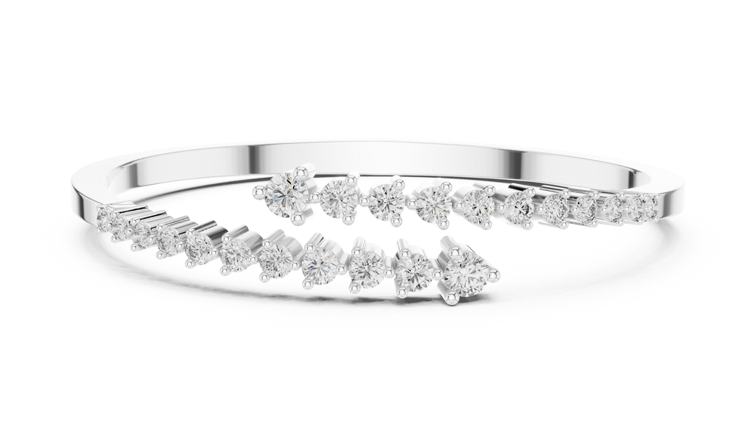 Heart Motif Lab-Grown Diamond Bracelet in 14K/18K Rose Gold