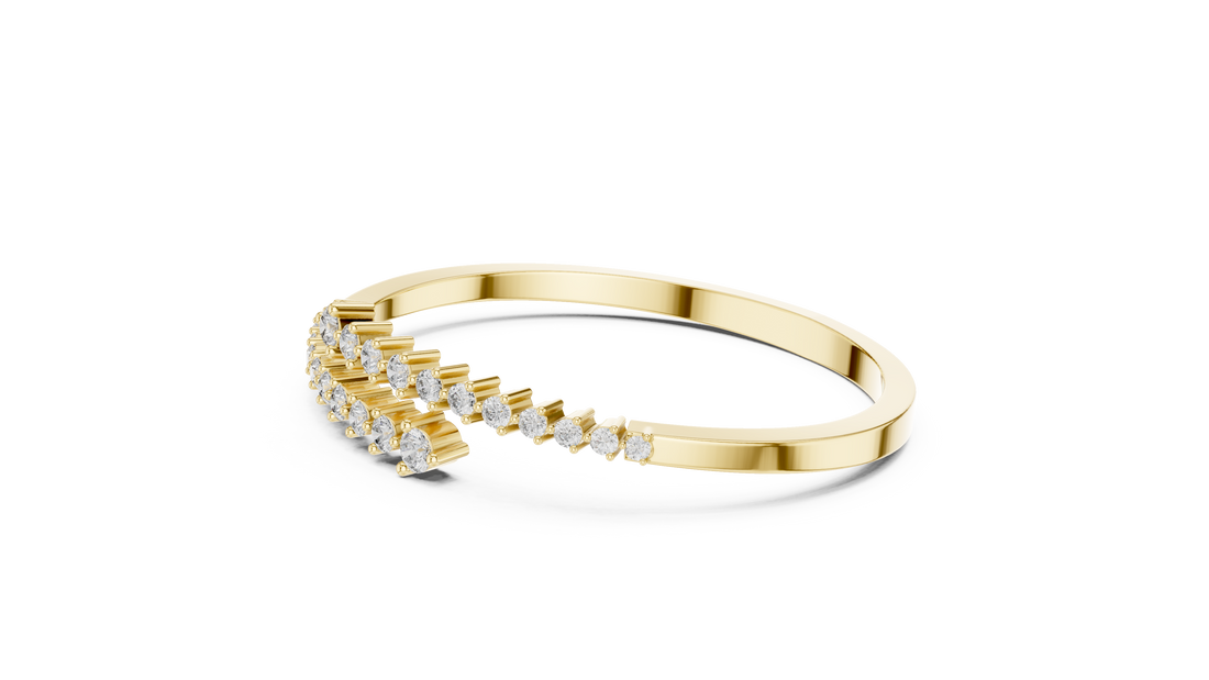 Heart Motif Lab-Grown Diamond Bracelet in 14K/18K Rose Gold