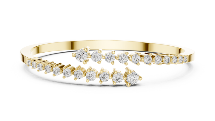 Heart Motif Lab-Grown Diamond Bracelet in 14K/18K Rose Gold