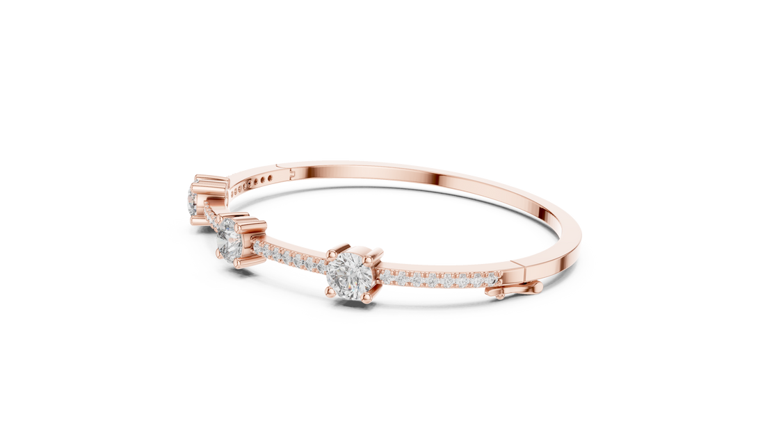 Solitaire Accent Lab-Grown Diamond Bracelet in 14K/18K Rose Gold