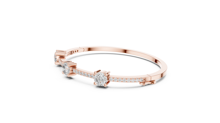 Solitaire Accent Lab-Grown Diamond Bracelet in 14K/18K Rose Gold