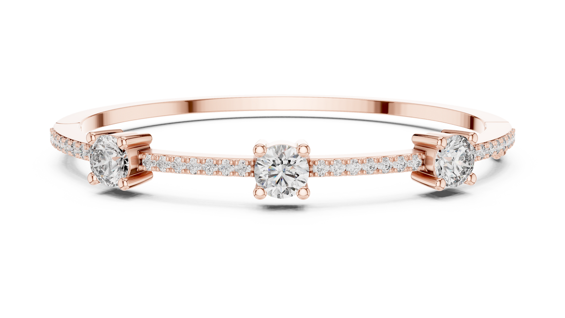 Solitaire Accent Lab-Grown Diamond Bracelet in 14K/18K Rose Gold