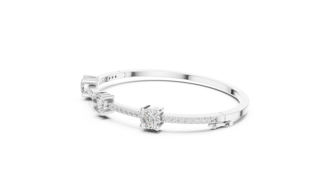 Solitaire Accent Lab-Grown Diamond Bracelet in 14K/18K Rose Gold