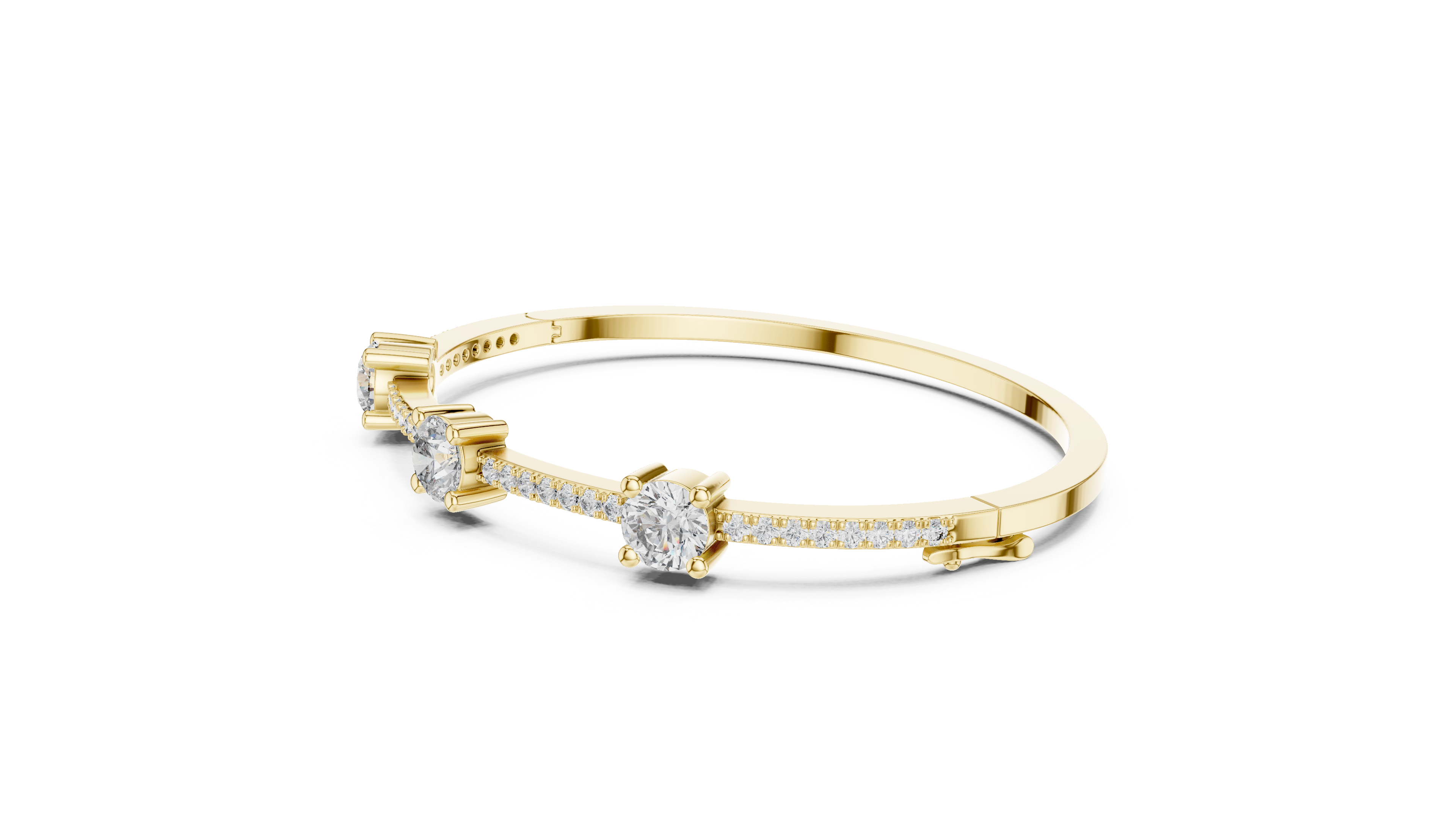 Solitaire Accent Lab-Grown Diamond Bracelet in 14K/18K Rose Gold