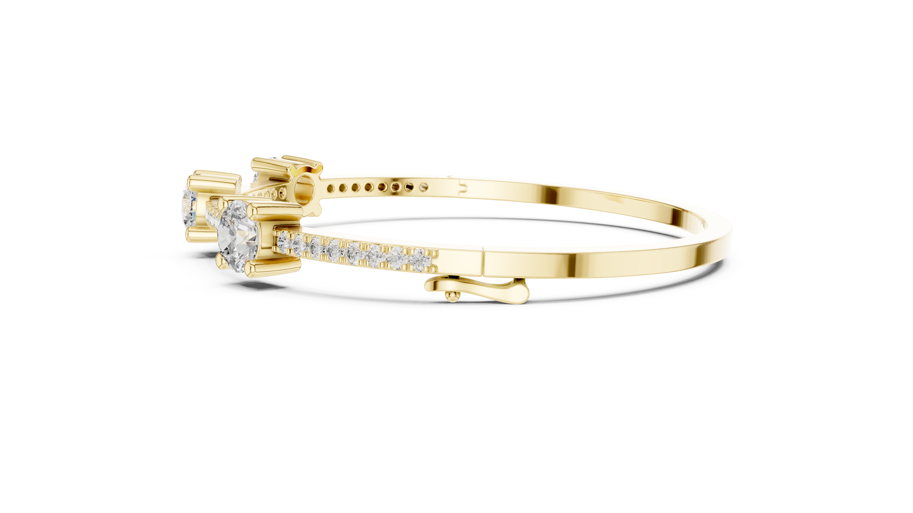 Solitaire Accent Lab-Grown Diamond Bracelet in 14K/18K Rose Gold