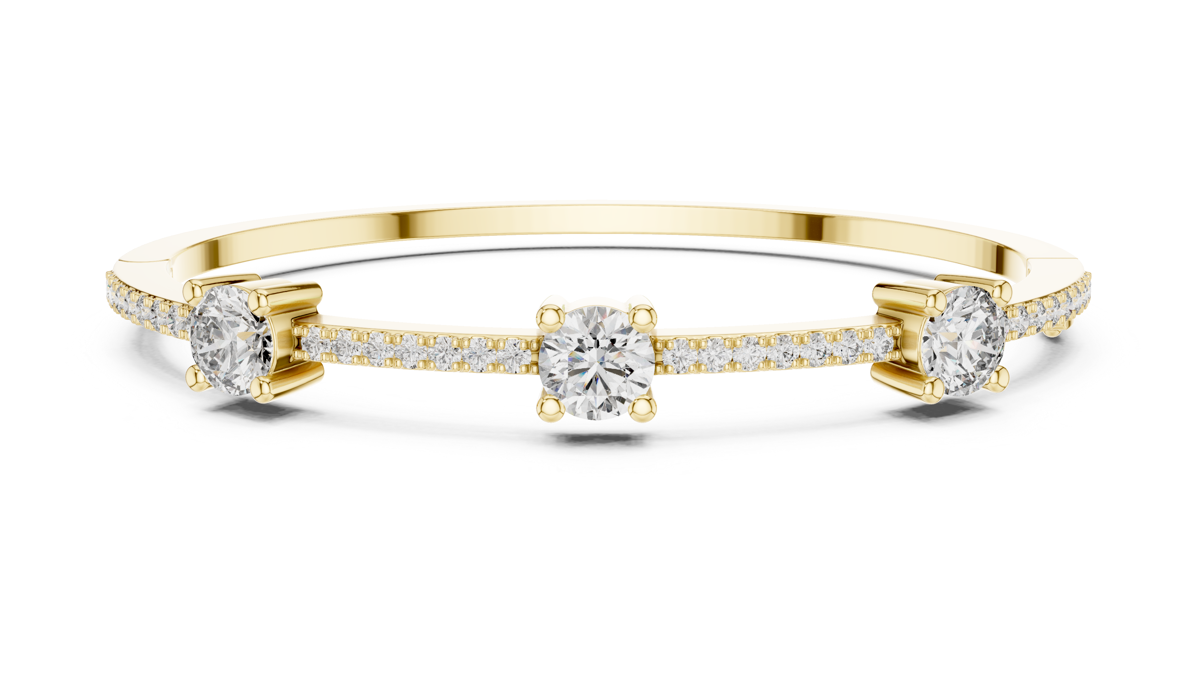 Solitaire Accent Lab-Grown Diamond Bracelet in 14K/18K Rose Gold