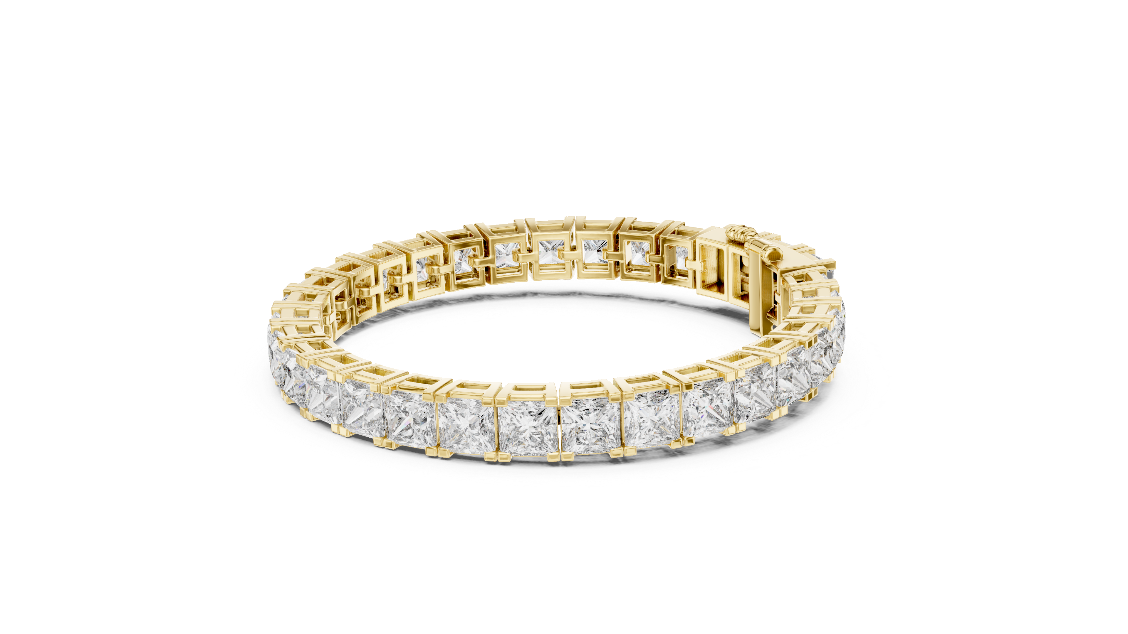 Emerald Cut Lab-Grown Diamond Tennis Bracelet in 14K/18K Rose Gold