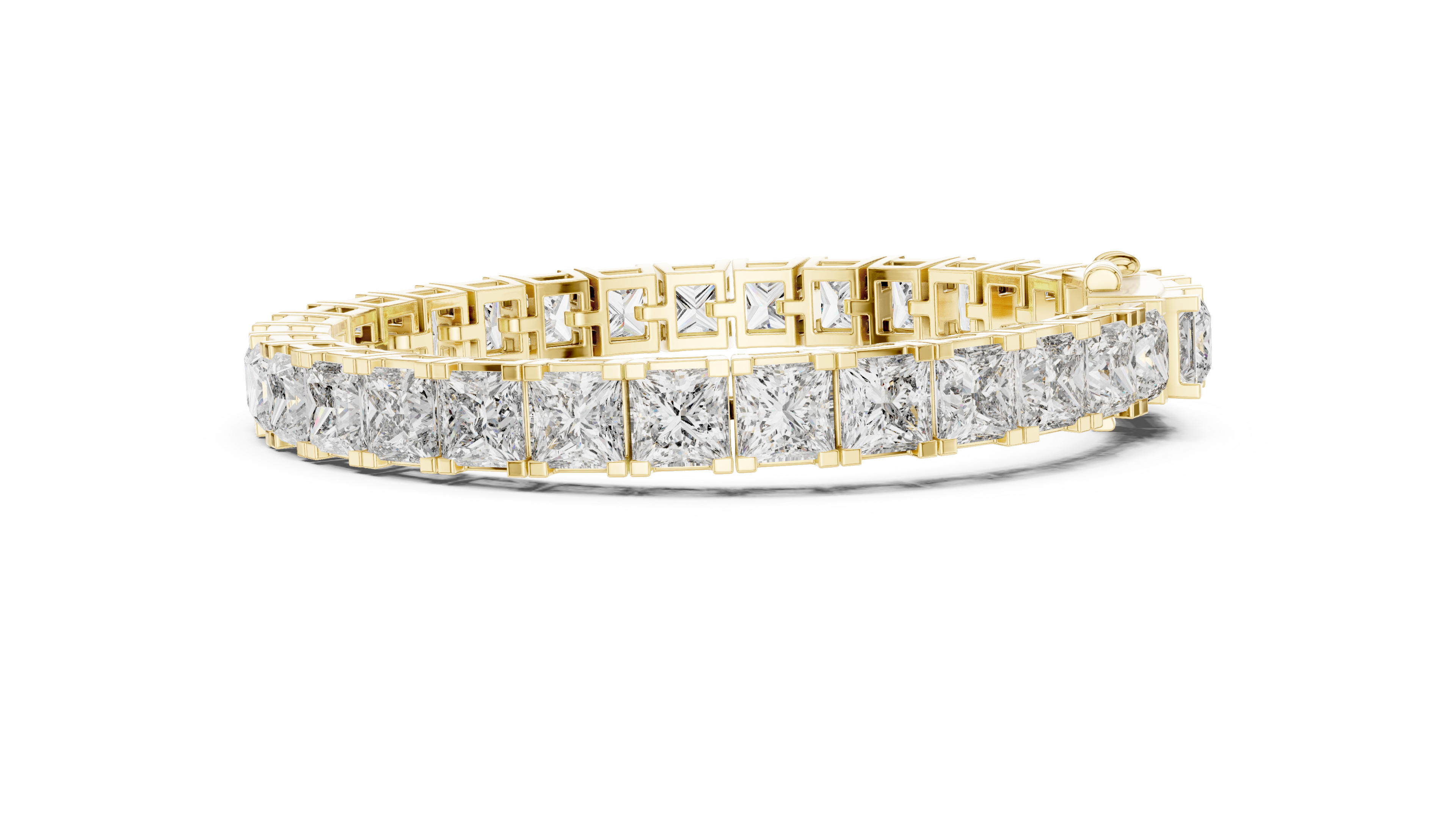 Emerald Cut Lab-Grown Diamond Tennis Bracelet in 14K/18K Rose Gold
