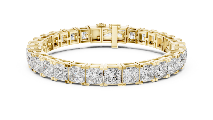 Emerald Cut Lab-Grown Diamond Tennis Bracelet in 14K/18K Rose Gold
