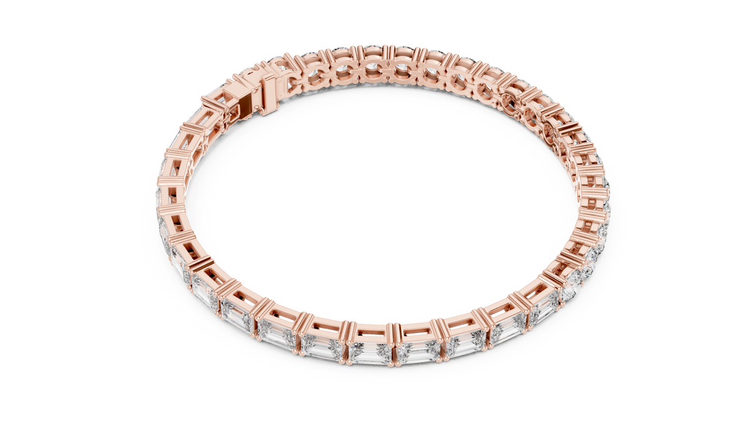 Mixed Cut Lab-Grown Diamond Tennis Bracelet in 14K/18K Rose Gold