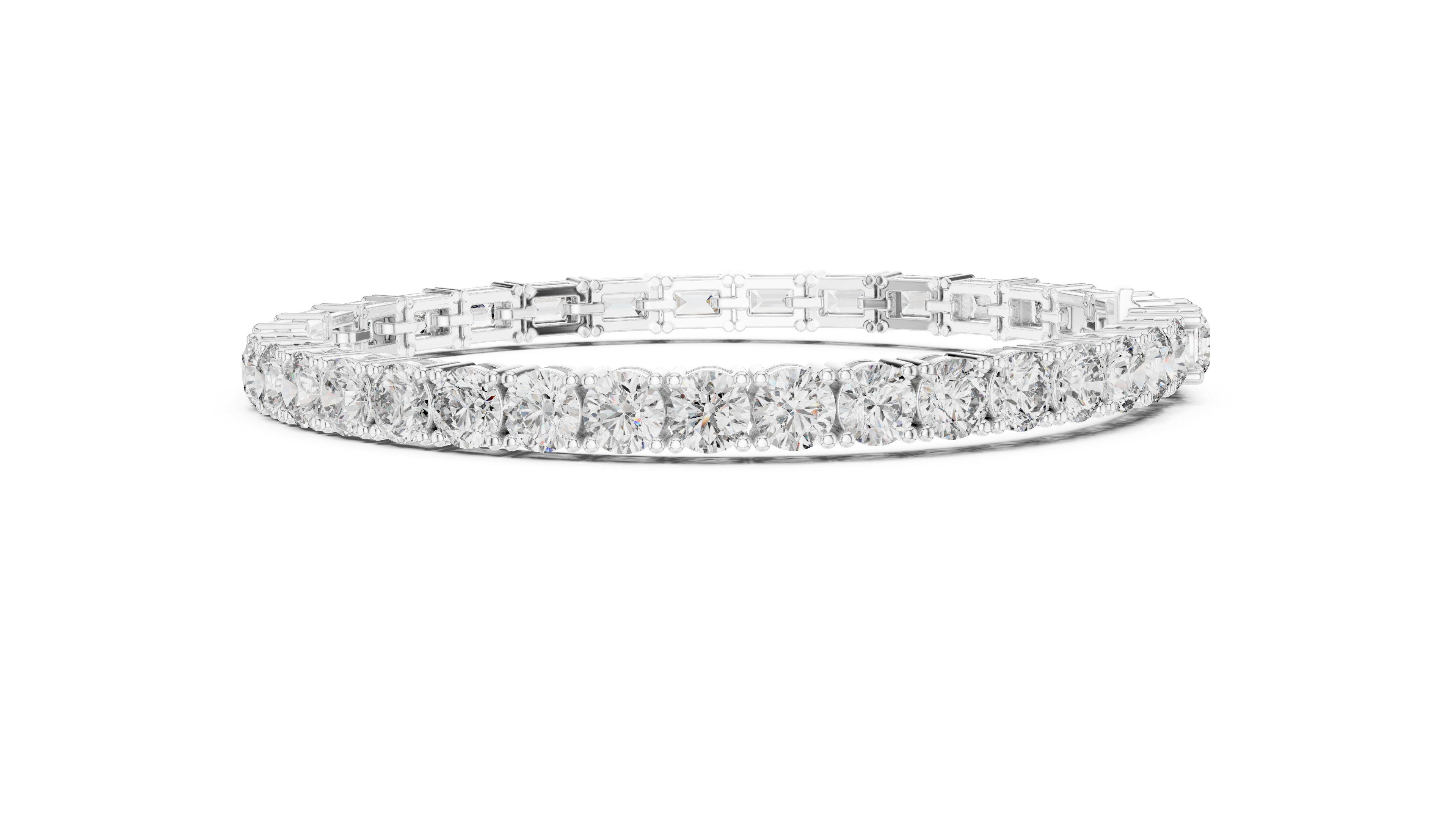 Mixed Cut Lab-Grown Diamond Tennis Bracelet in 14K/18K Rose Gold