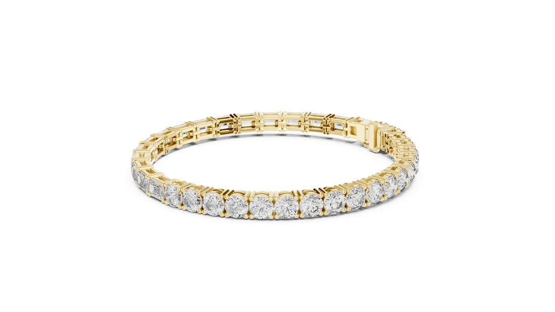 Mixed Cut Lab-Grown Diamond Tennis Bracelet in 14K/18K Rose Gold