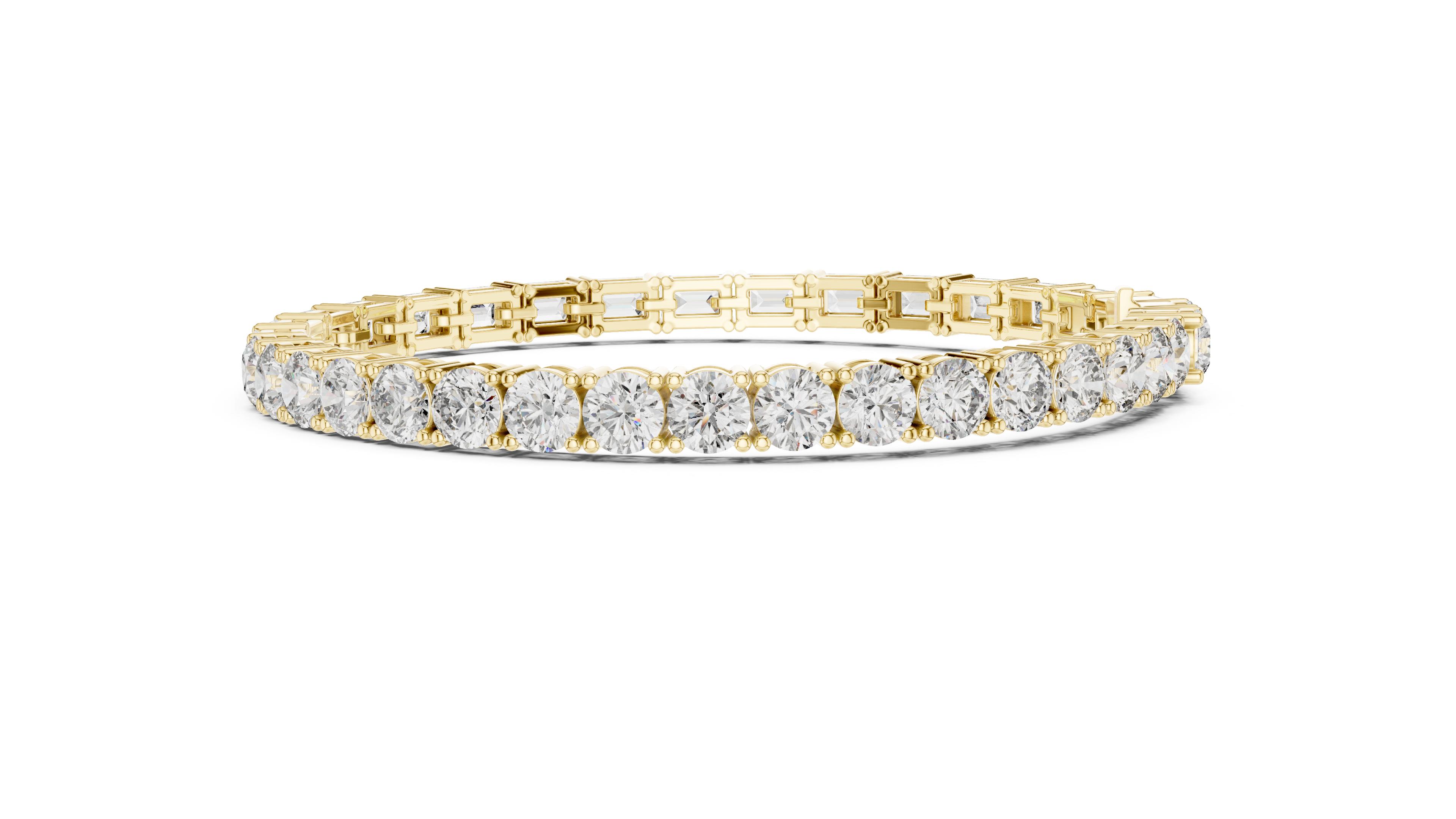 Mixed Cut Lab-Grown Diamond Tennis Bracelet in 14K/18K Rose Gold