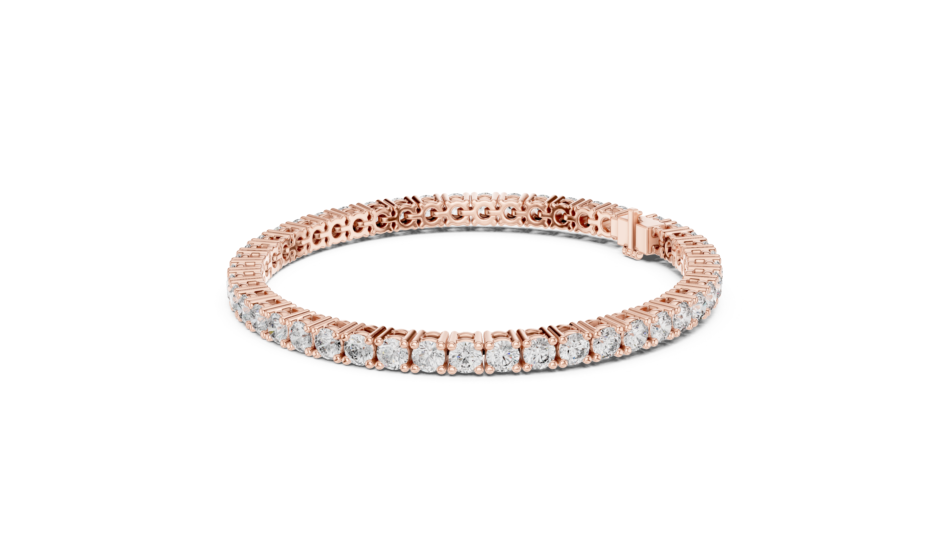 Classic Round Lab-Grown Diamond Tennis Bracelet in 14K/18K Rose Gold