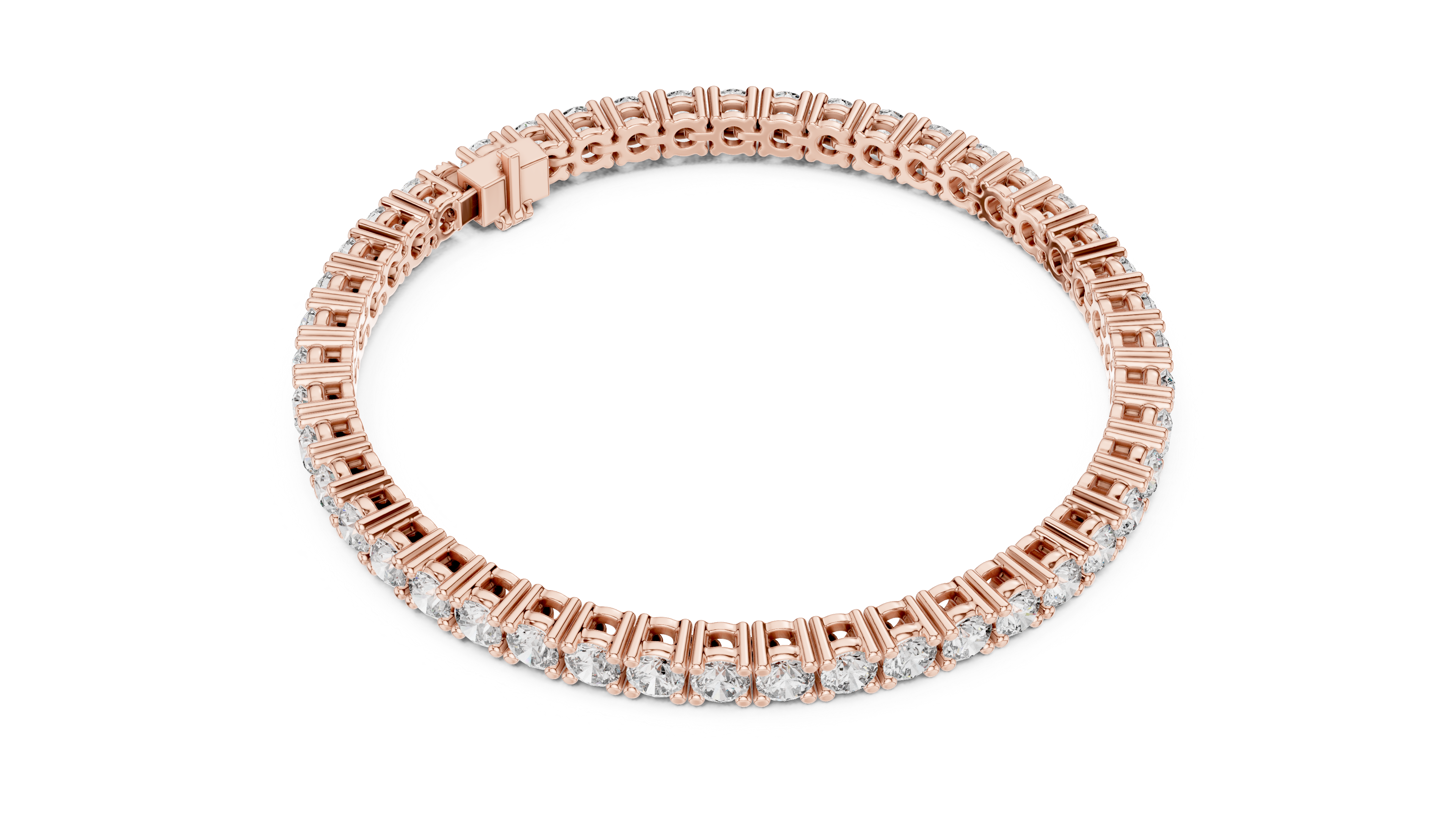 Classic Round Lab-Grown Diamond Tennis Bracelet in 14K/18K Rose Gold