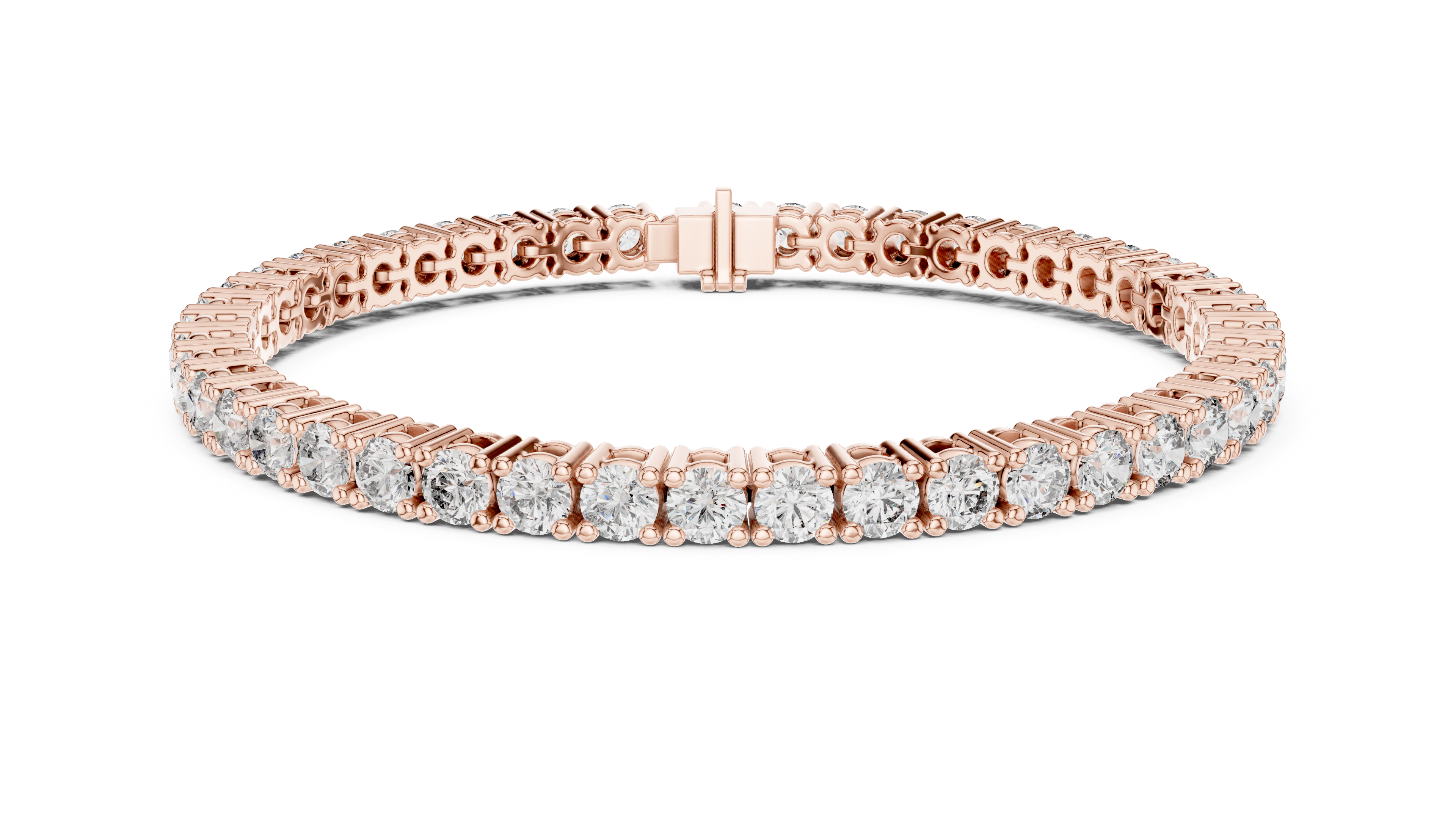 Classic Round Lab-Grown Diamond Tennis Bracelet in 14K/18K Rose Gold
