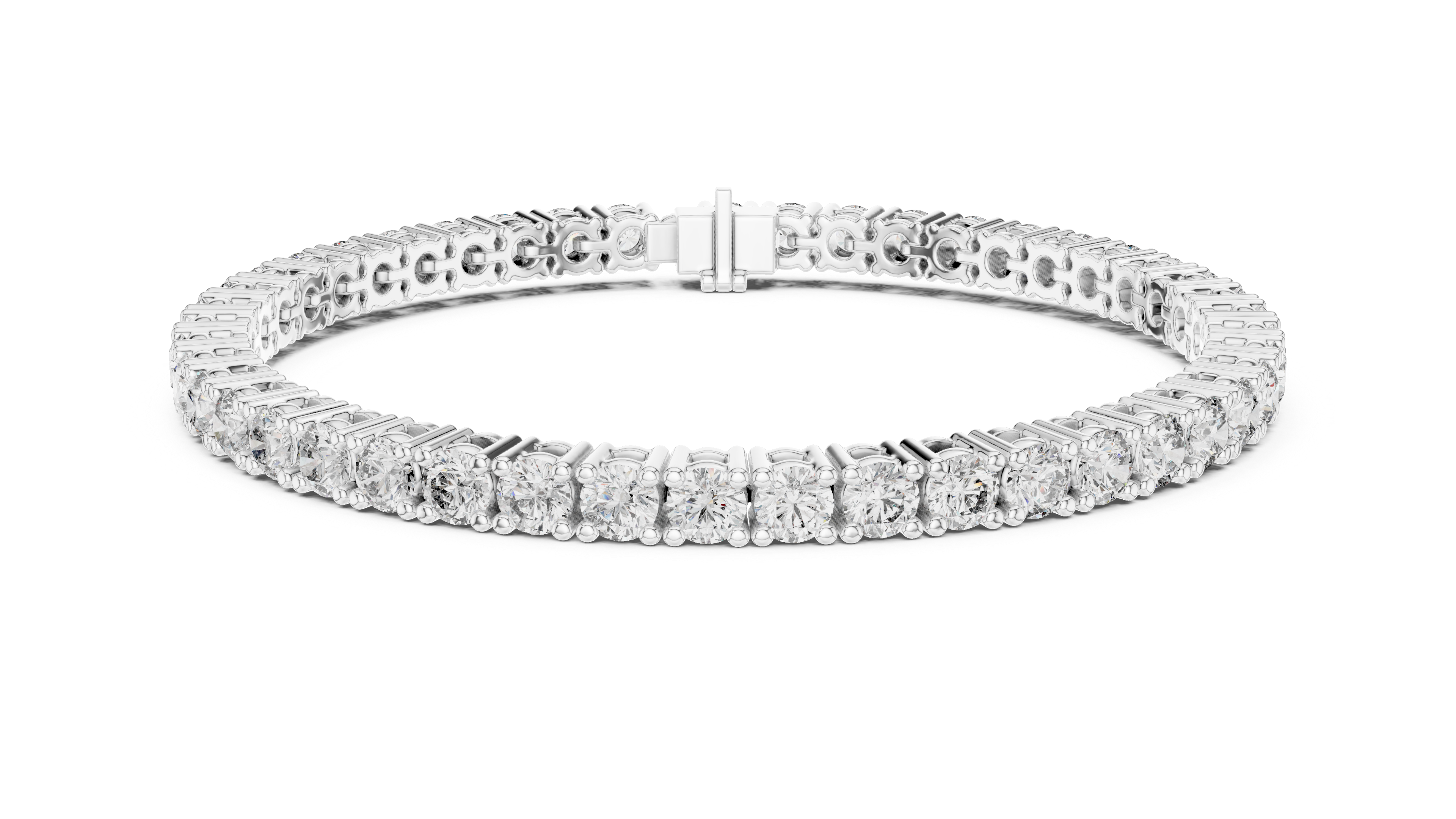 Classic Round Lab-Grown Diamond Tennis Bracelet in 14K/18K Rose Gold