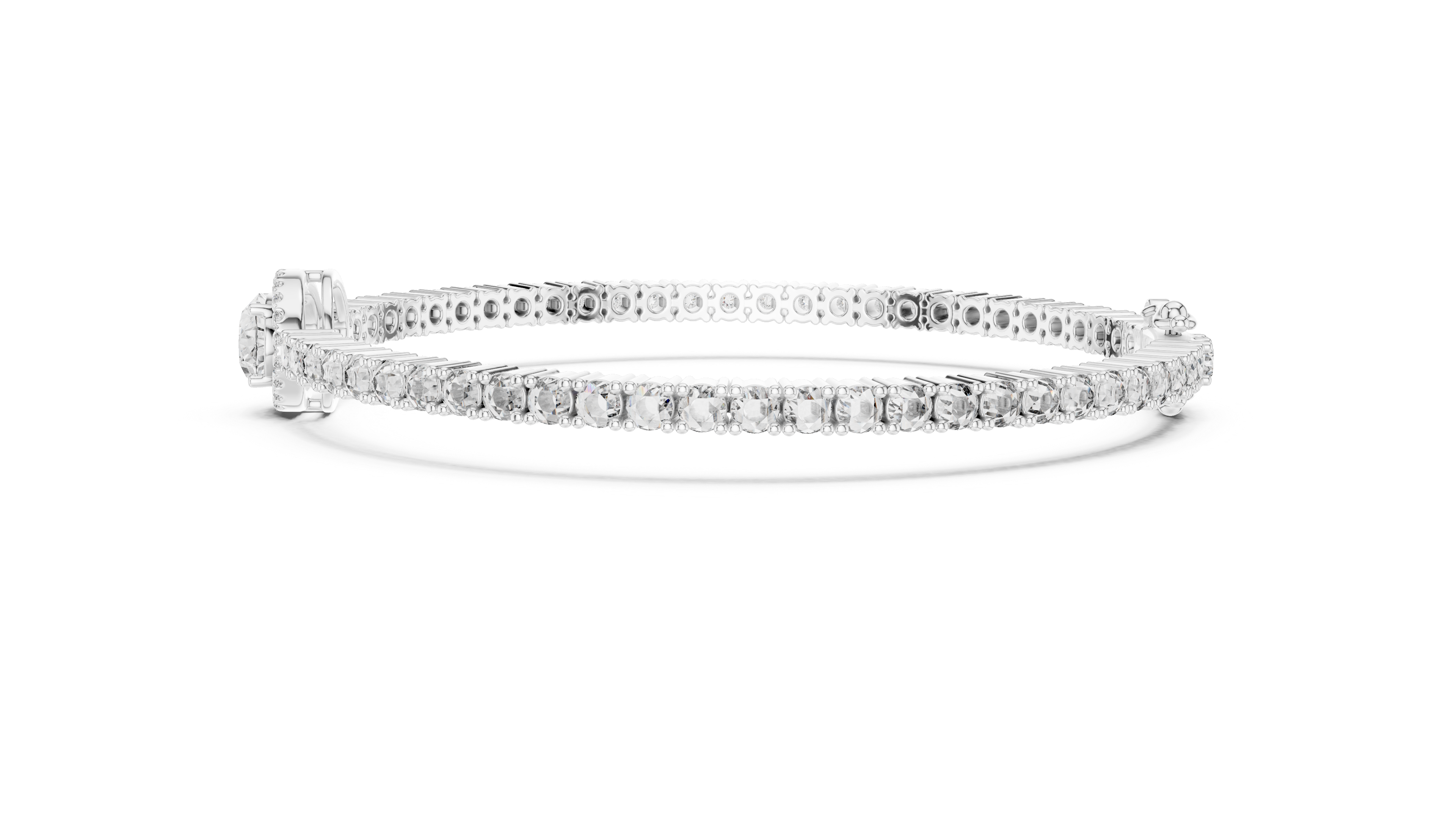Oval Halo Lab-Grown Diamond Bracelet in 14K/18K Gold