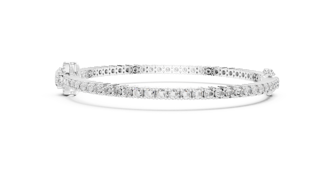 Oval Halo Lab-Grown Diamond Bracelet in 14K/18K Gold