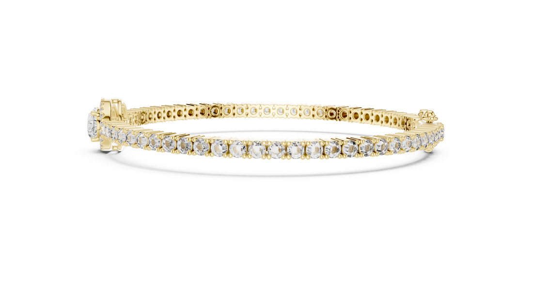 Oval Halo Lab-Grown Diamond Bracelet in 14K/18K Gold