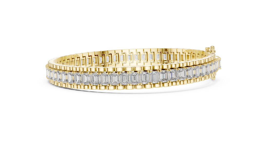 Baguette Cut Lab-Grown Diamond Tennis Bracelet in 14K/18K Rose Gold