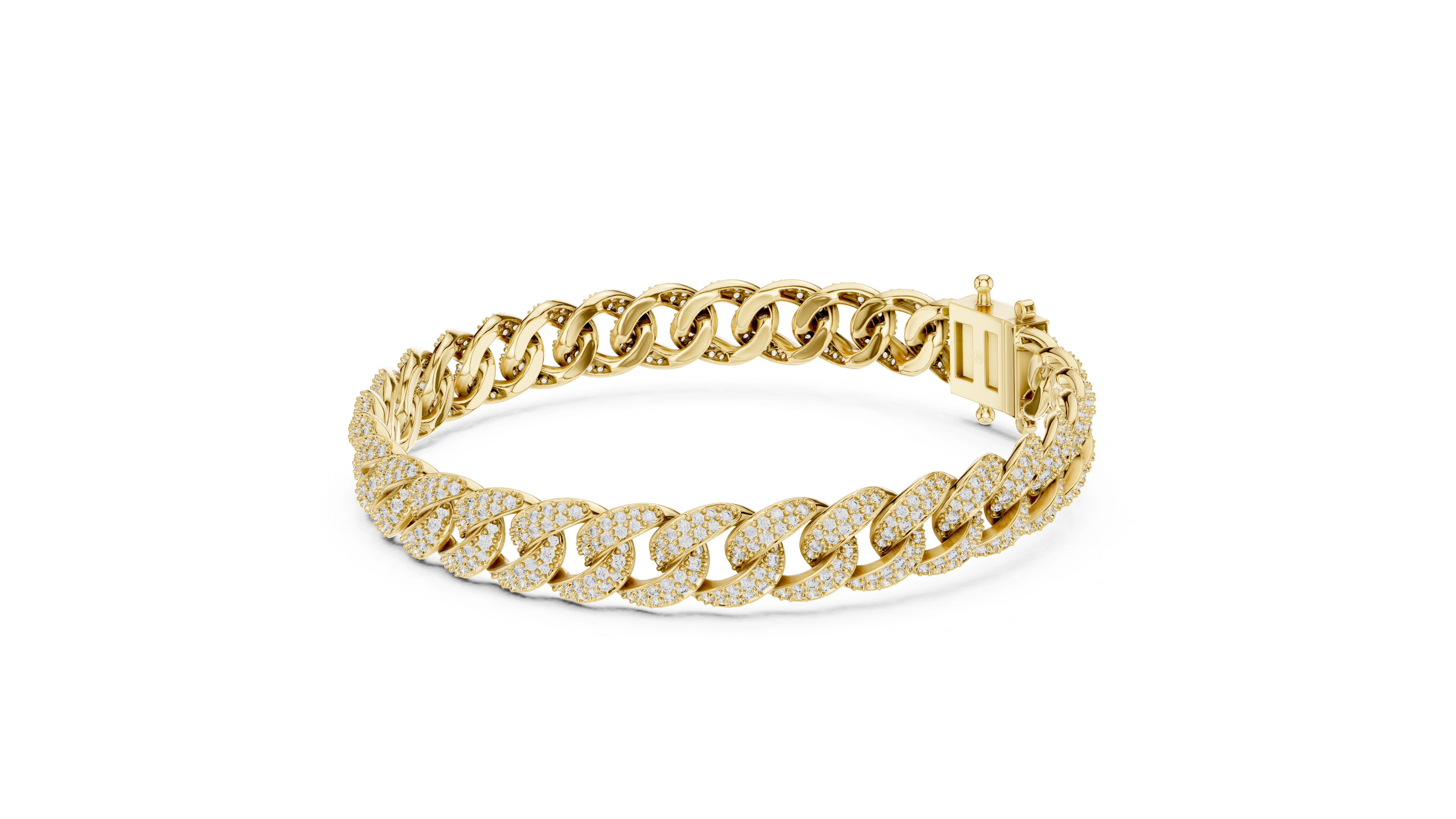 Lab-Grown Diamond Cuban Link Bracelet in 14K/18K Rose Gold