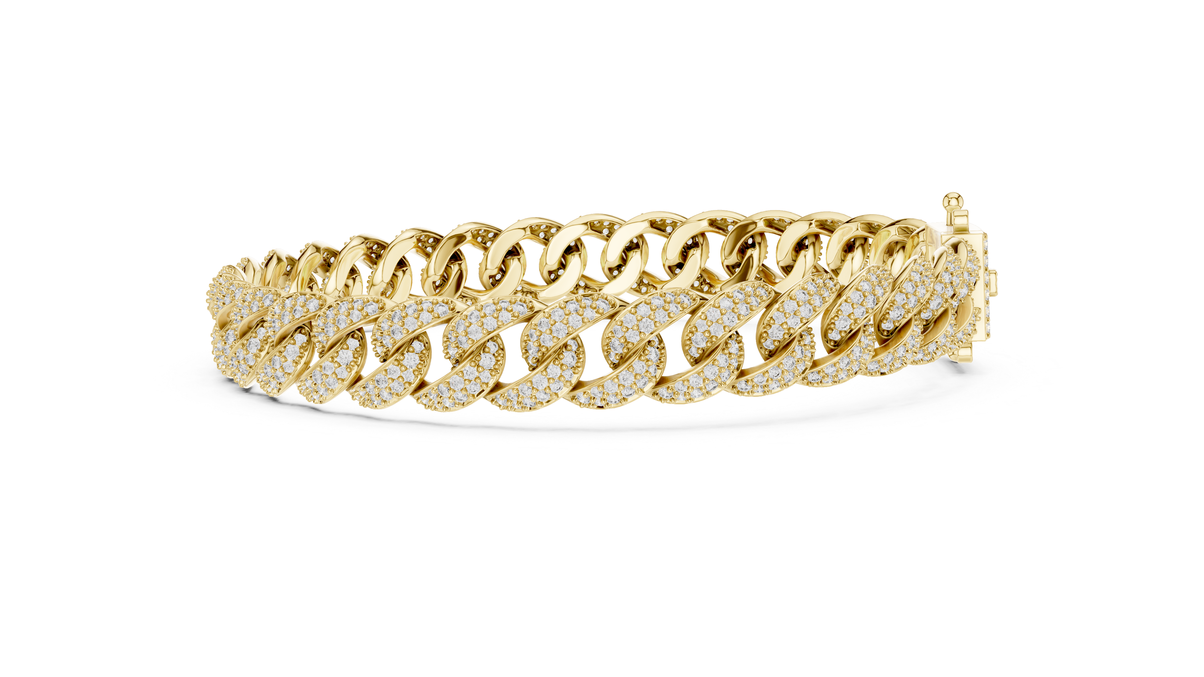 Lab-Grown Diamond Cuban Link Bracelet in 14K/18K Rose Gold