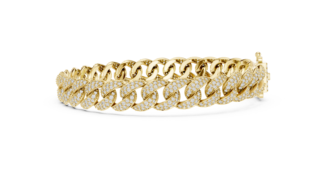 Lab-Grown Diamond Cuban Link Bracelet in 14K/18K Rose Gold