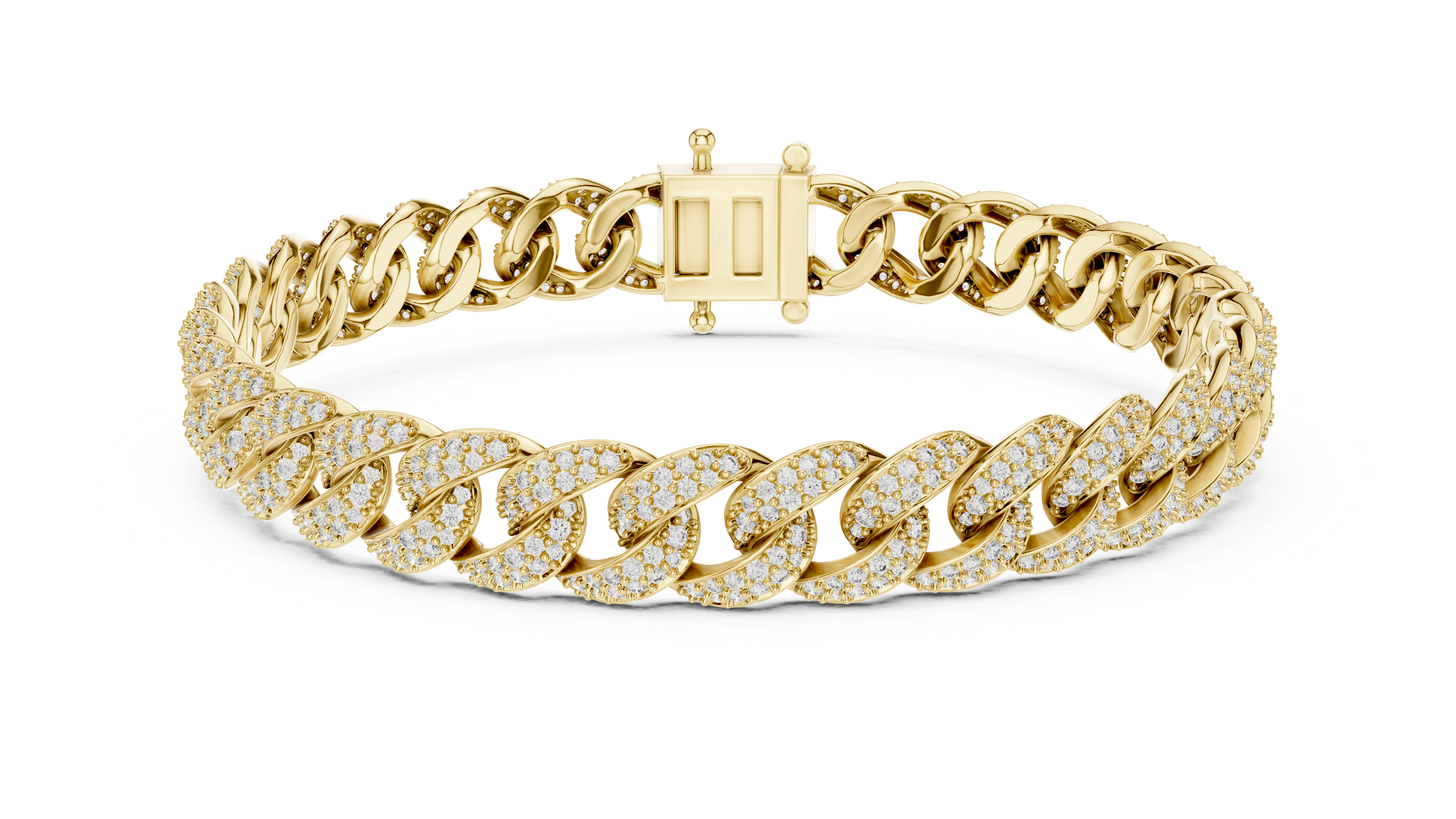 Lab-Grown Diamond Cuban Link Bracelet in 14K/18K Rose Gold