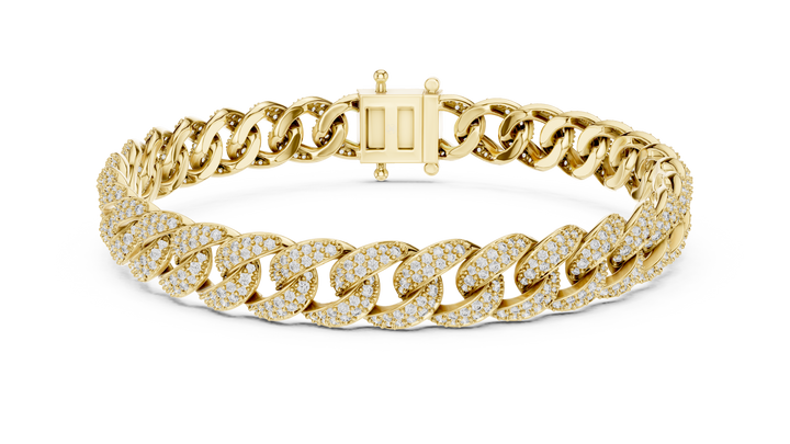 Lab-Grown Diamond Cuban Link Bracelet in 14K/18K Rose Gold