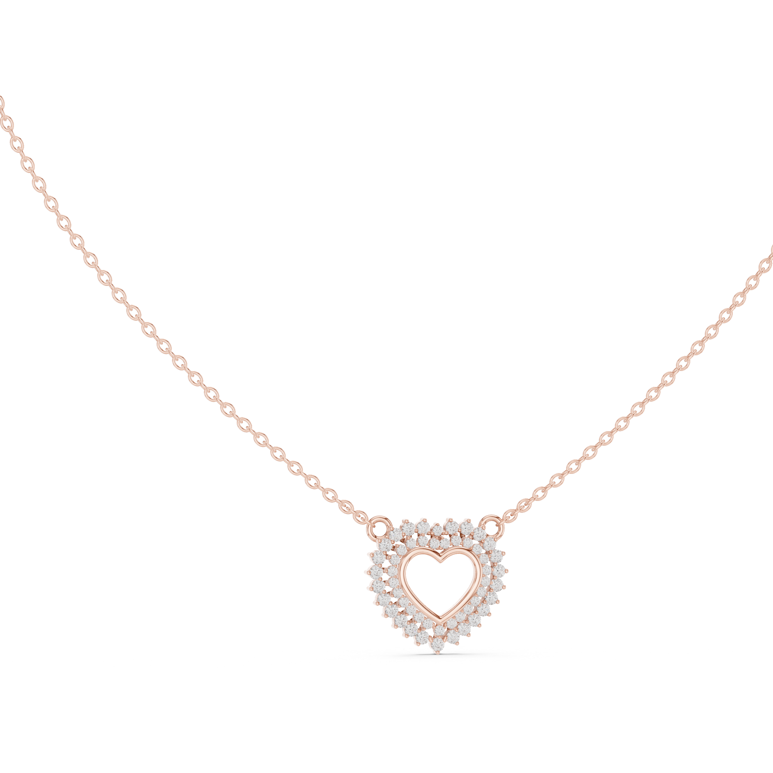 Halo Heart Diamond Pendant | 14K & 18K Gold | IGI Certified