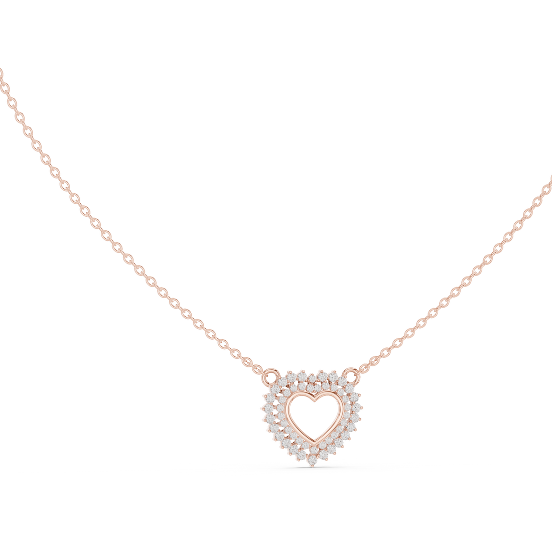 Halo Heart Diamond Pendant | 14K & 18K Gold | IGI Certified