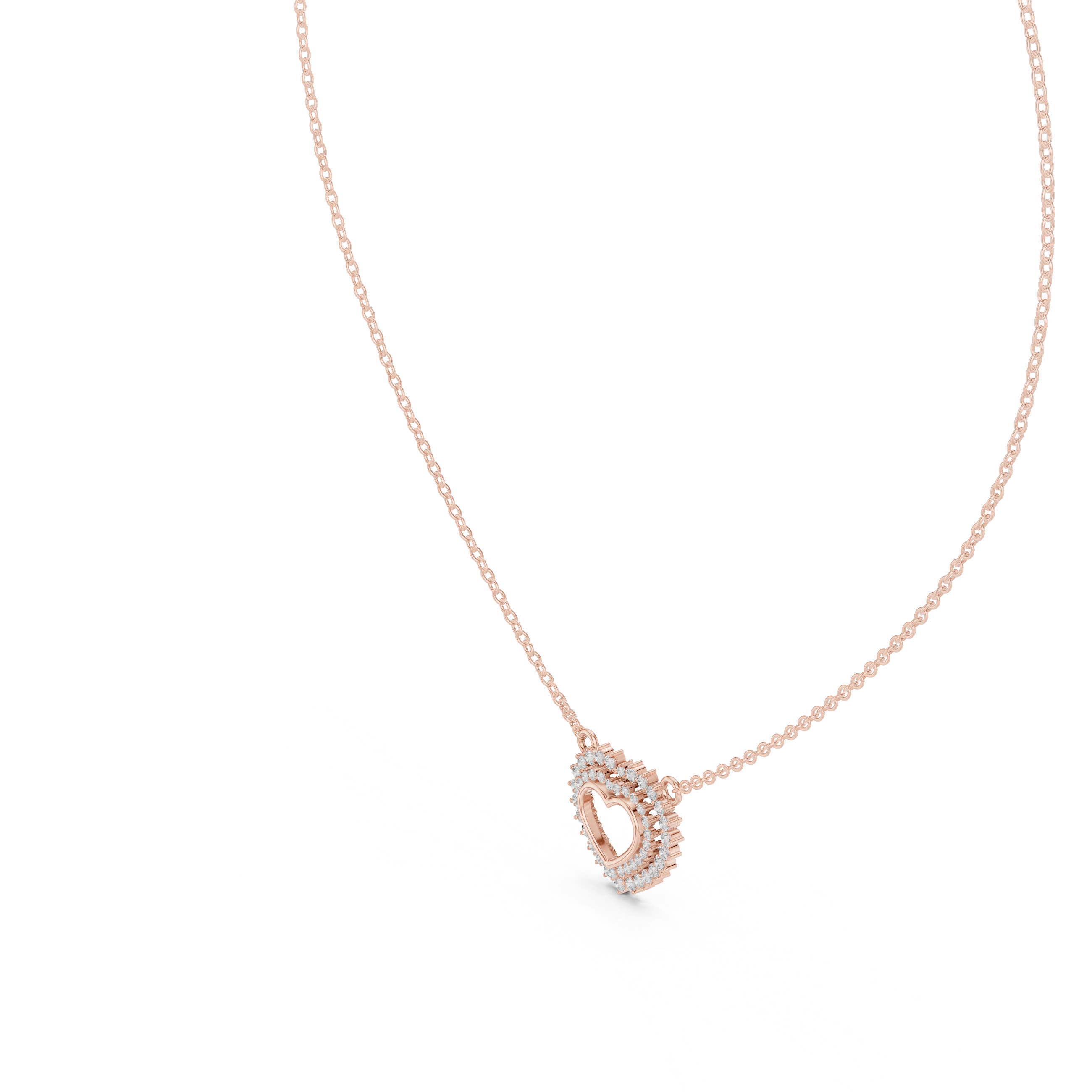 Halo Heart Diamond Pendant | 14K & 18K Gold | IGI Certified