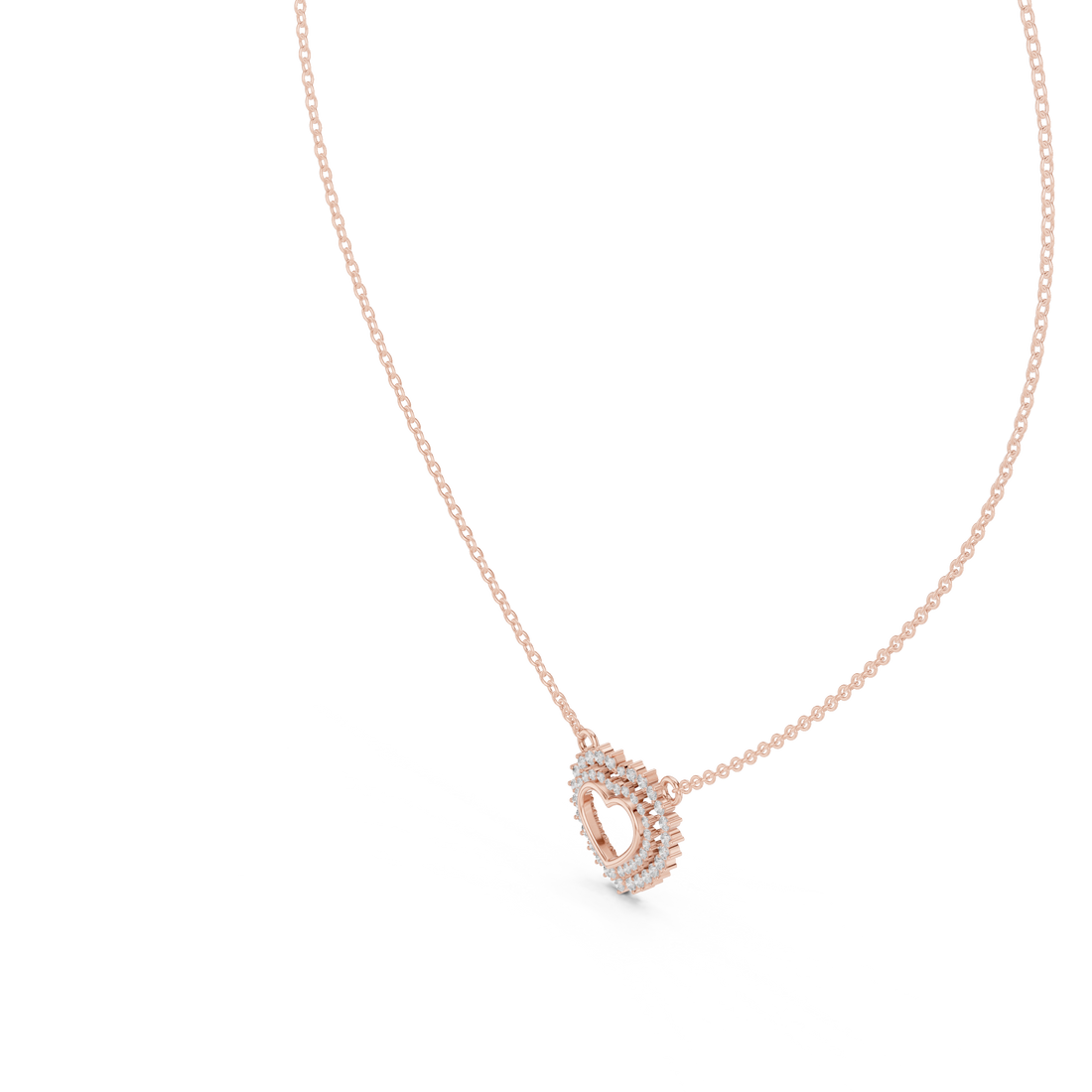 Halo Heart Diamond Pendant | 14K & 18K Gold | IGI Certified