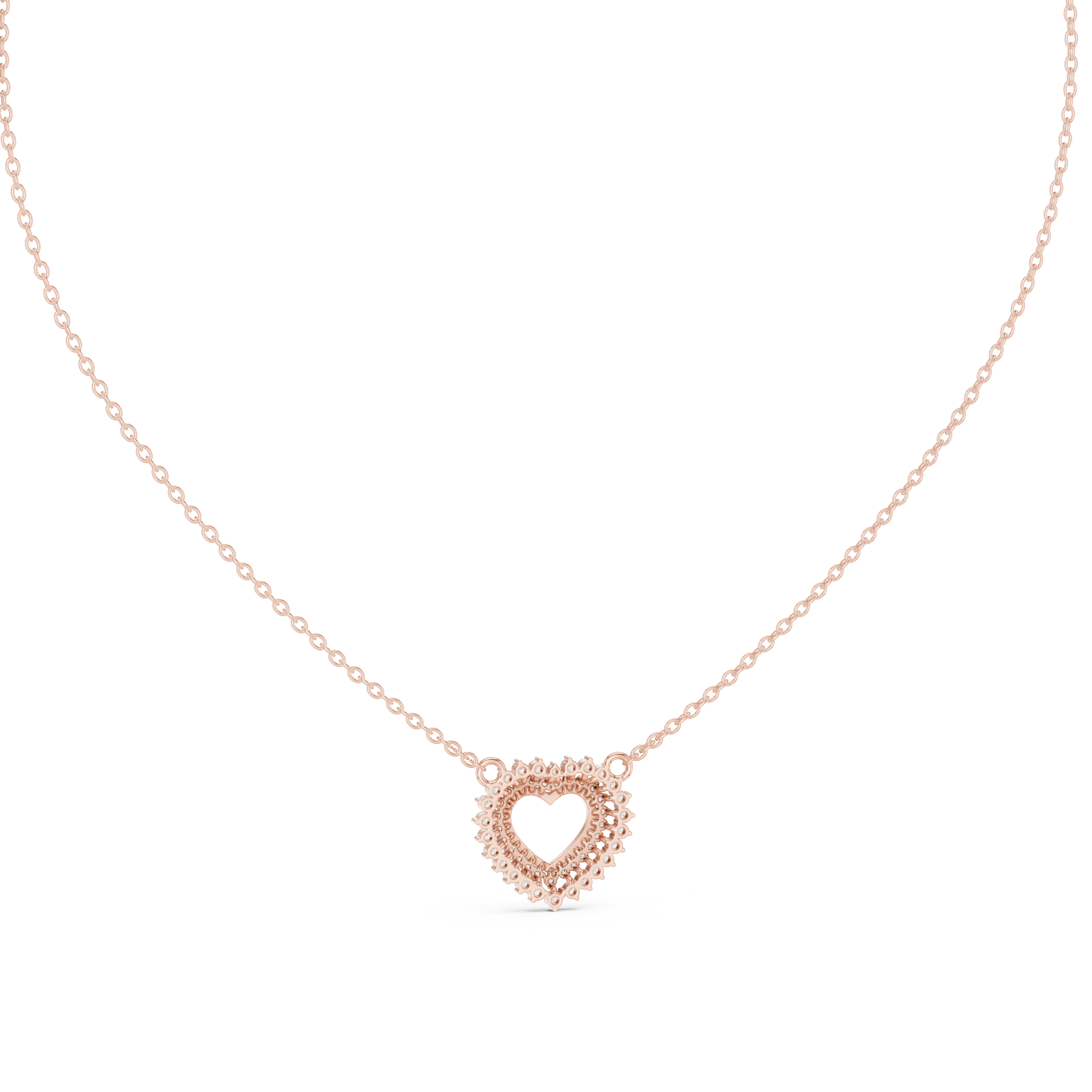 Halo Heart Diamond Pendant | 14K & 18K Gold | IGI Certified