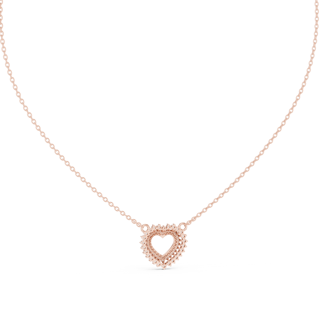 Halo Heart Diamond Pendant | 14K & 18K Gold | IGI Certified