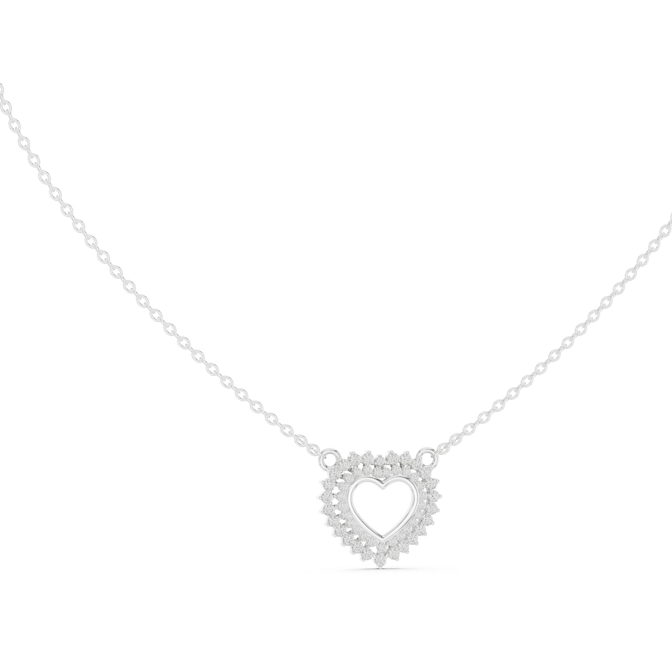 Halo Heart Diamond Pendant | 14K & 18K Gold | IGI Certified