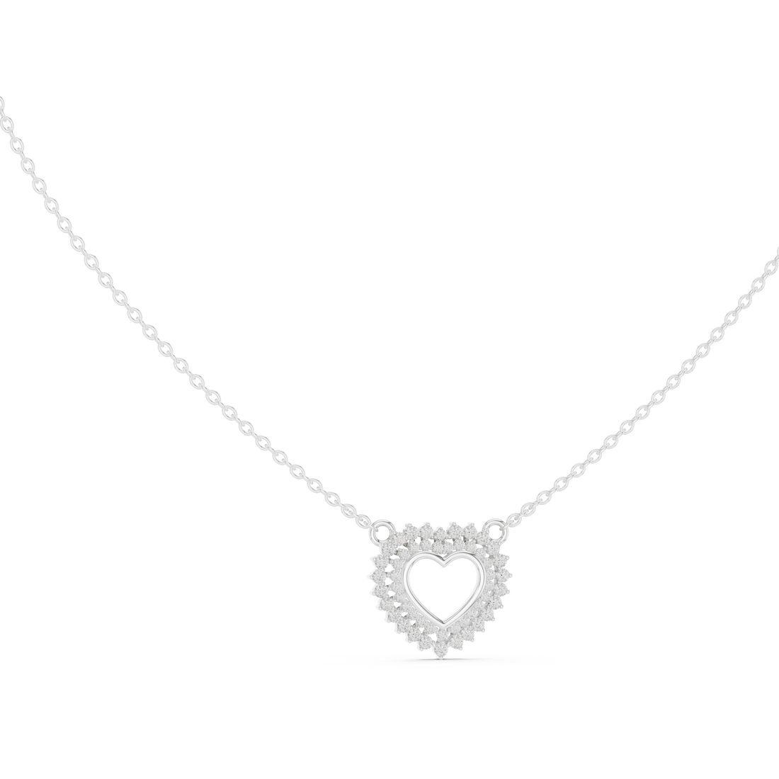 Halo Heart Diamond Pendant | 14K & 18K Gold | IGI Certified