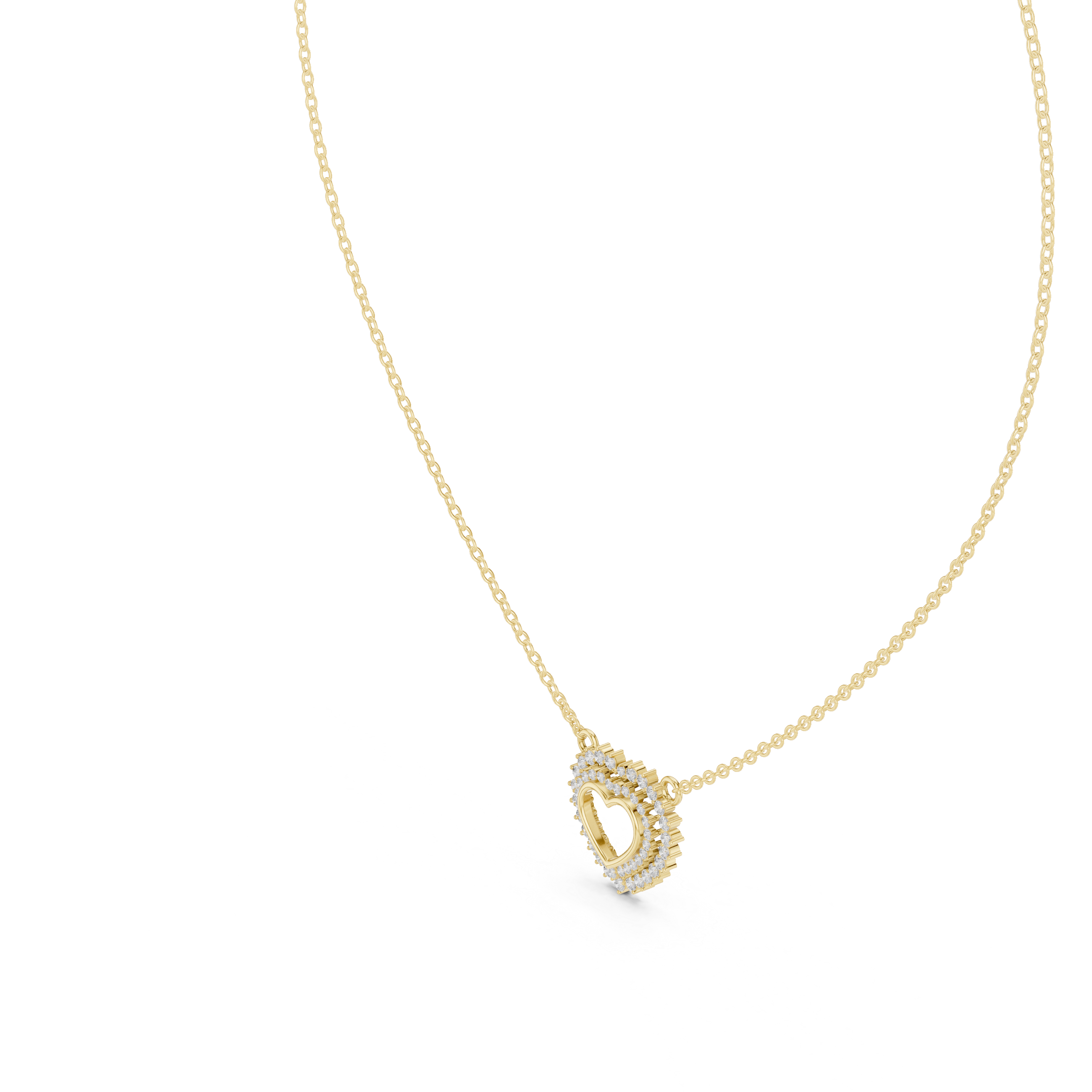 Halo Heart Diamond Pendant | 14K & 18K Gold | IGI Certified