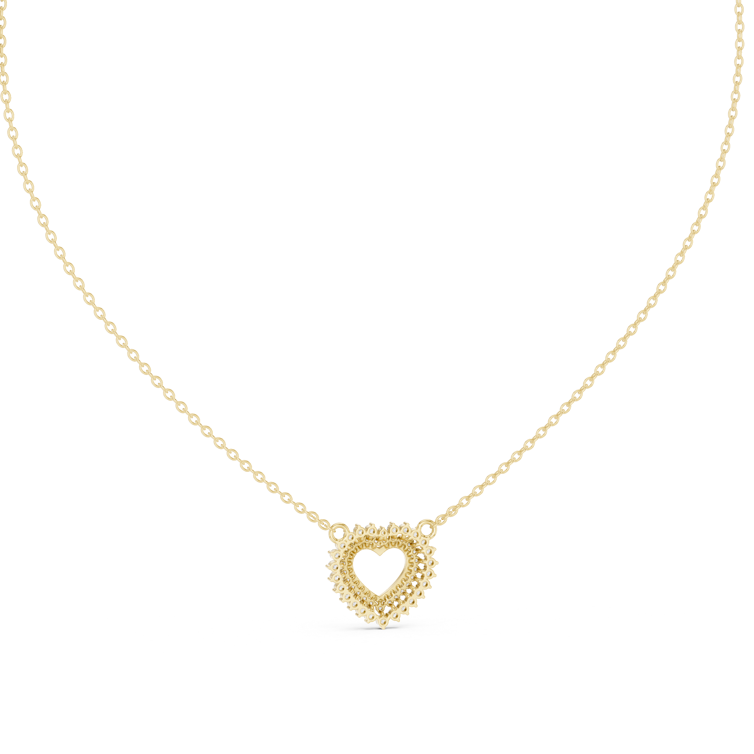Halo Heart Diamond Pendant | 14K & 18K Gold | IGI Certified
